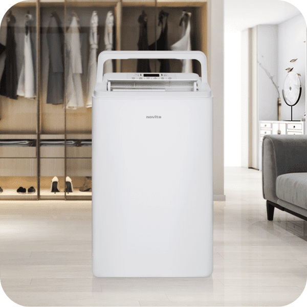 Novita ND25 - Powerful Dehumidifier | 25 L/day capacity for laundry rooms