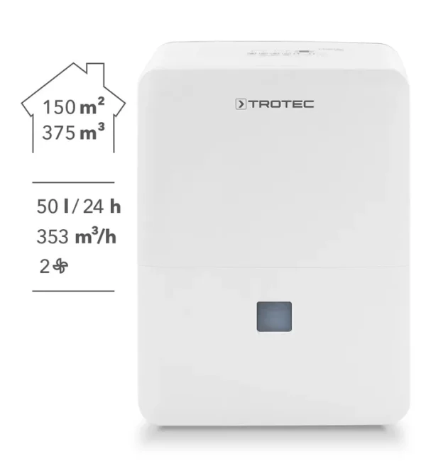 Trotec TTK 127 E Dehumidifier | 50 Liters/Day Capacity for Big Rooms - Image 3