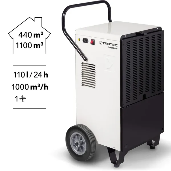 Trotec TTK570ECO - Portable Commercial Dehumidifier | 110 L/day capacity for retail outlets - Image 3